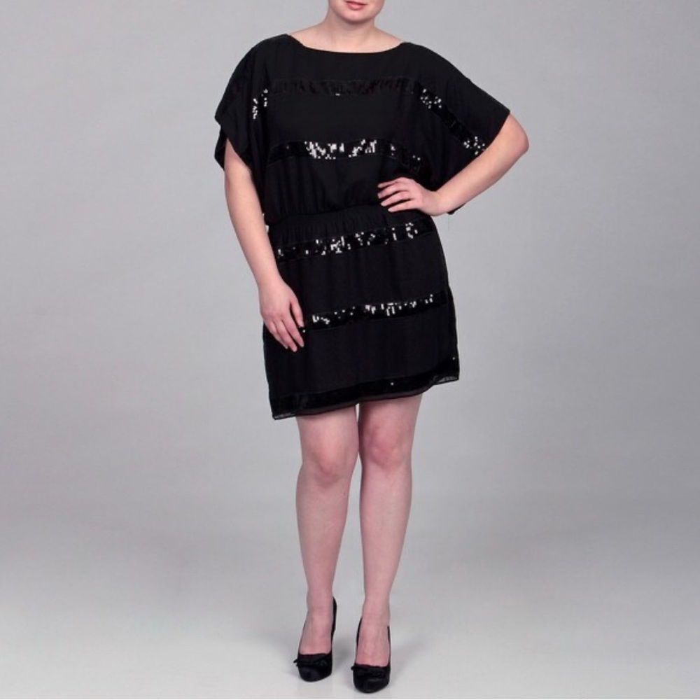 🐠 Jessica Simpson Black Sequin Mini Dress